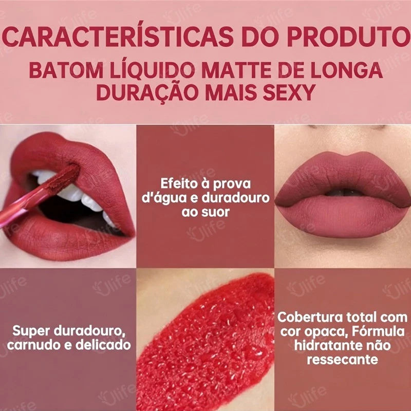 10-Color CAKAILA Velvet Matte Lip Set