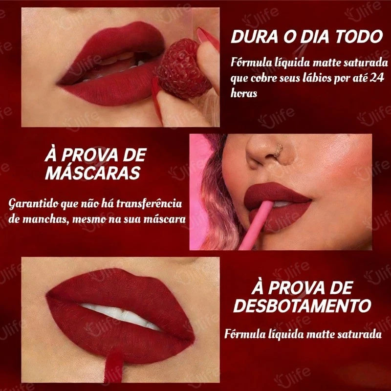 10-Color CAKAILA Velvet Matte Lip Set