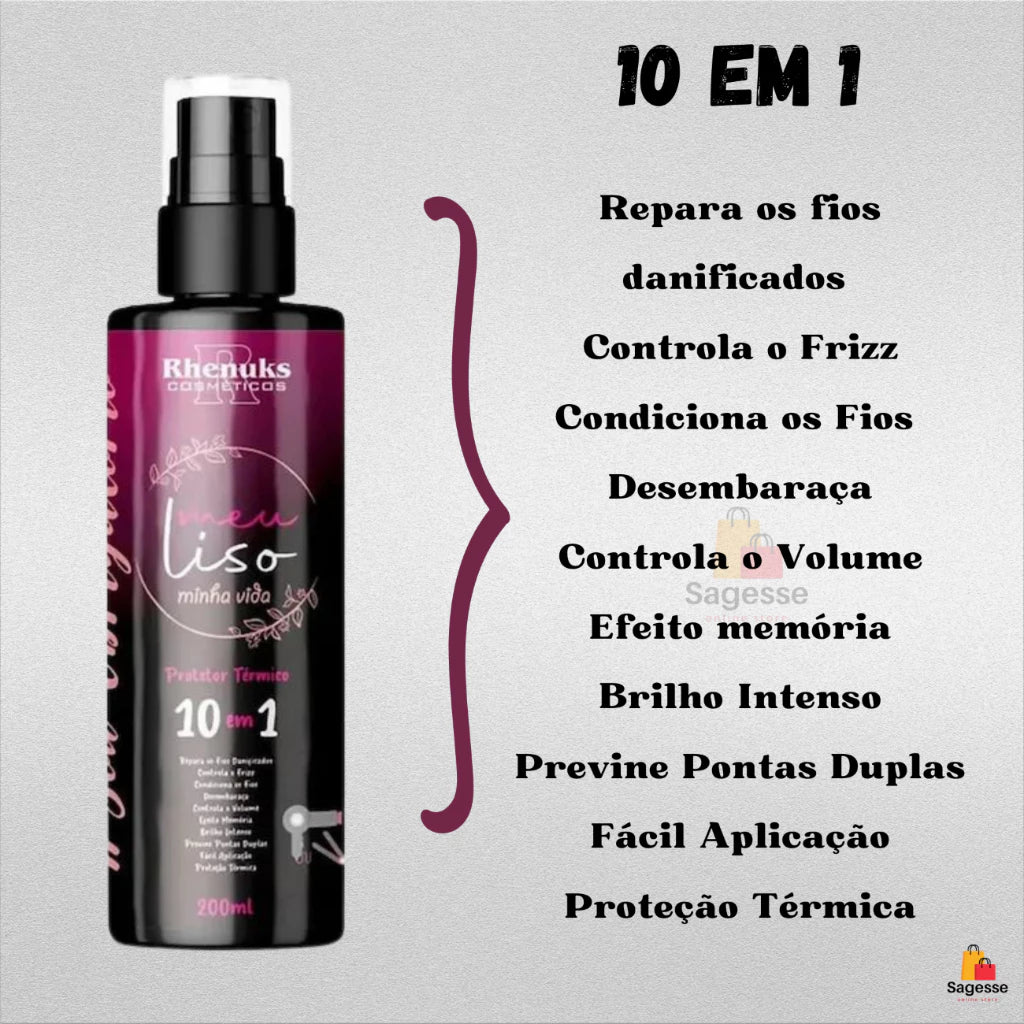 10 in 1 Thermal Protective Spray Hair My Smooth My Life Finishing 200ml Rhenuks