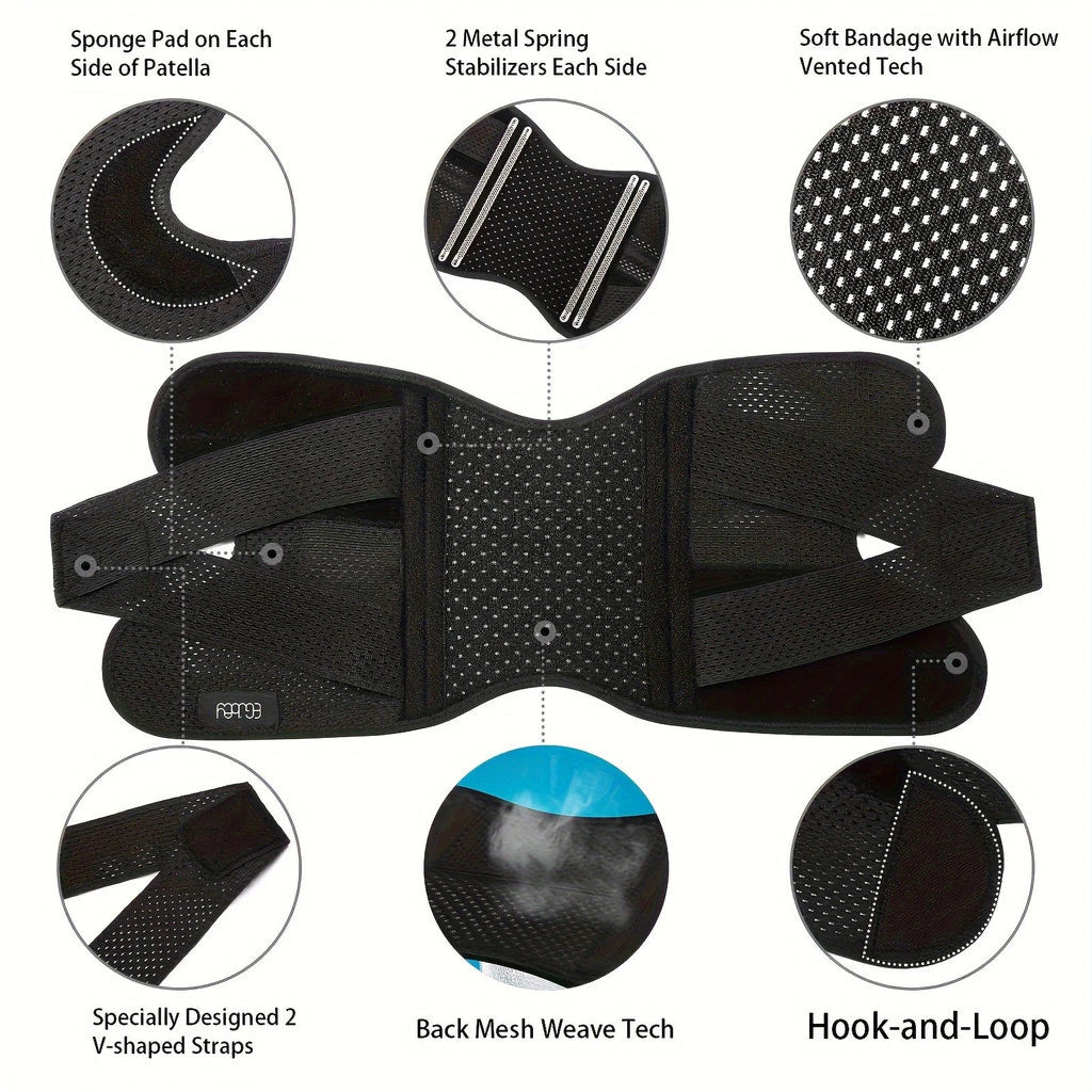 1Pc Breathable Knee Brace for Men Women Adjustable Pain Relief