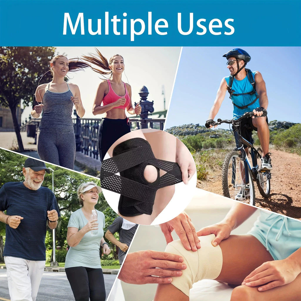 1Pc Breathable Knee Brace for Men Women Adjustable Pain Relief
