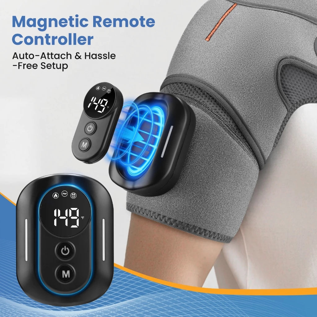 2-in-1 Electric Shoulder Heating Pads, Massager, Pain Relief, 5000mAh, Heated Wrap