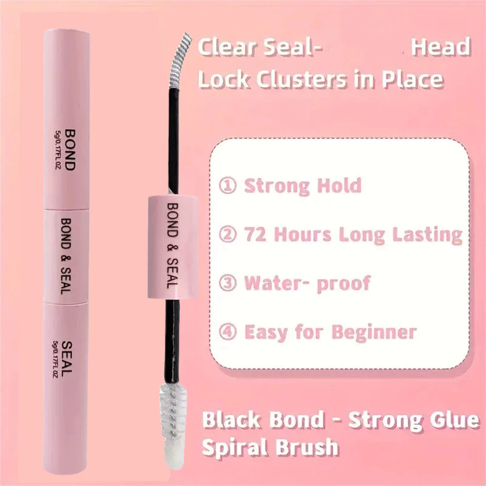 200Pcs DIY Eyelash Extension Kit 40D 8-18mm with Adhesive Seal – Auto & Home Use