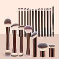 20 Pieces Makeup Brush Soft Aluminum Tube Set (Flannel Bag), Soft Foundation Eyeshadow