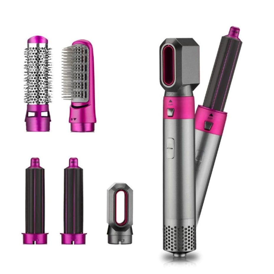 5 In 1 Hot Air Brush One Step Hair Blow Dryer, Curler, Straightener And Sealed 110V And 220v