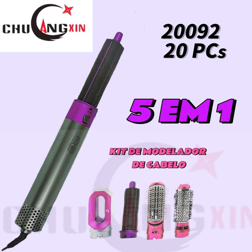 5 In 1 Hot Air Brush One Step Hair Blow Dryer, Curler, Straightener And Sealed 110V And 220v