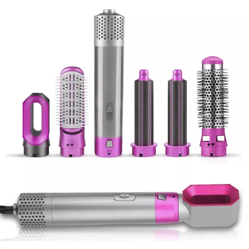 5 In 1 Hot Air Brush One Step Hair Blow Dryer, Curler, Straightener And Sealed 110V And 220v