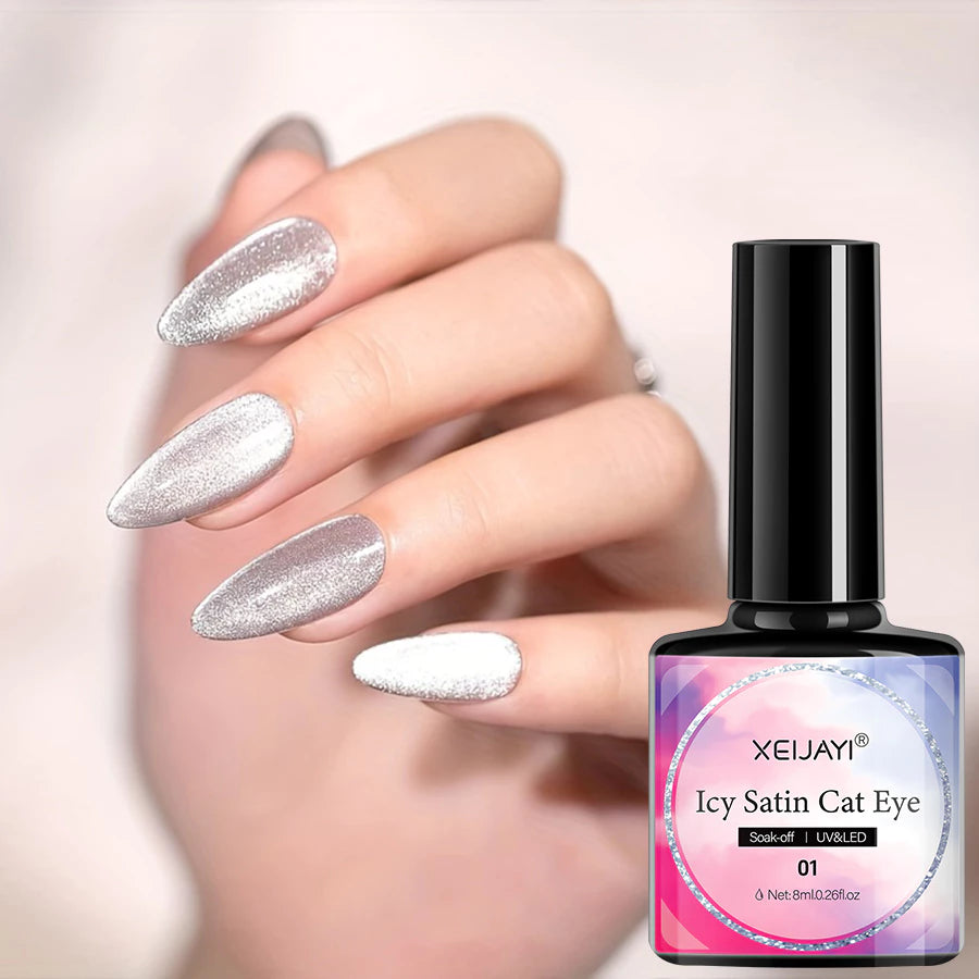 7pcs 6 Colors 8ml Chameleon Effect Magnetic Gel Nail Polish Set UV Led Cat Eye Manicure Nail Art Kit