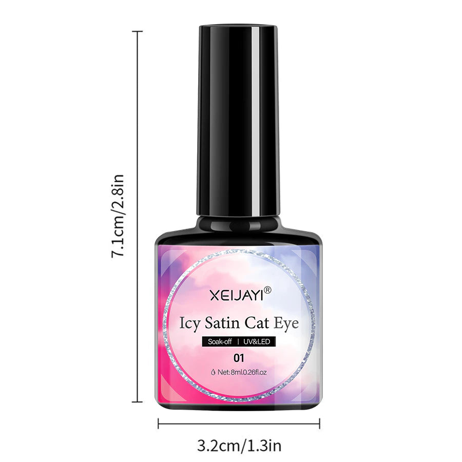 7pcs 6 Colors 8ml Chameleon Effect Magnetic Gel Nail Polish Set UV Led Cat Eye Manicure Nail Art Kit