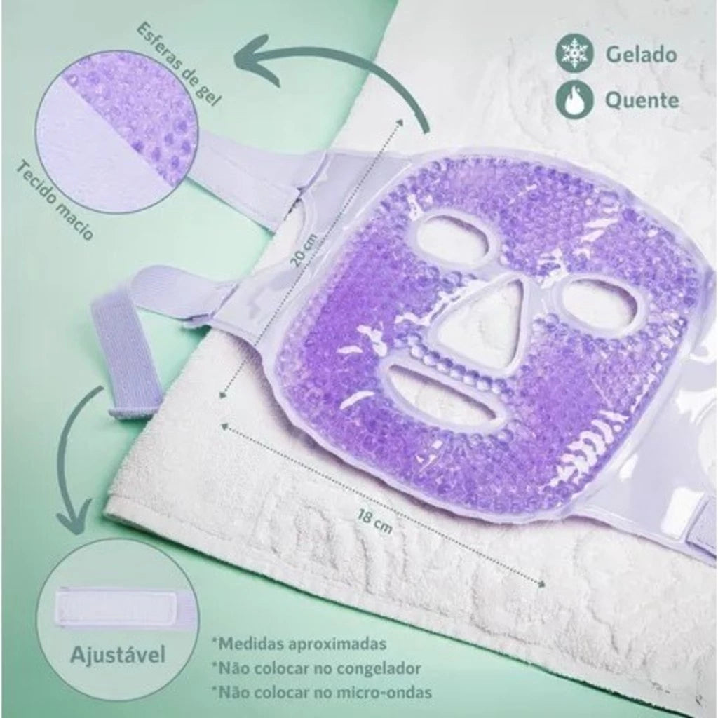 ANA1108 Hot Cold Relaxing Thermal Face Mask In Velvet And Gel, Reusable Cold Compress