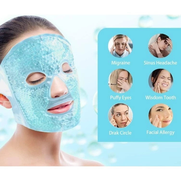 ANA1108 Hot Cold Relaxing Thermal Face Mask In Velvet And Gel, Reusable Cold Compress