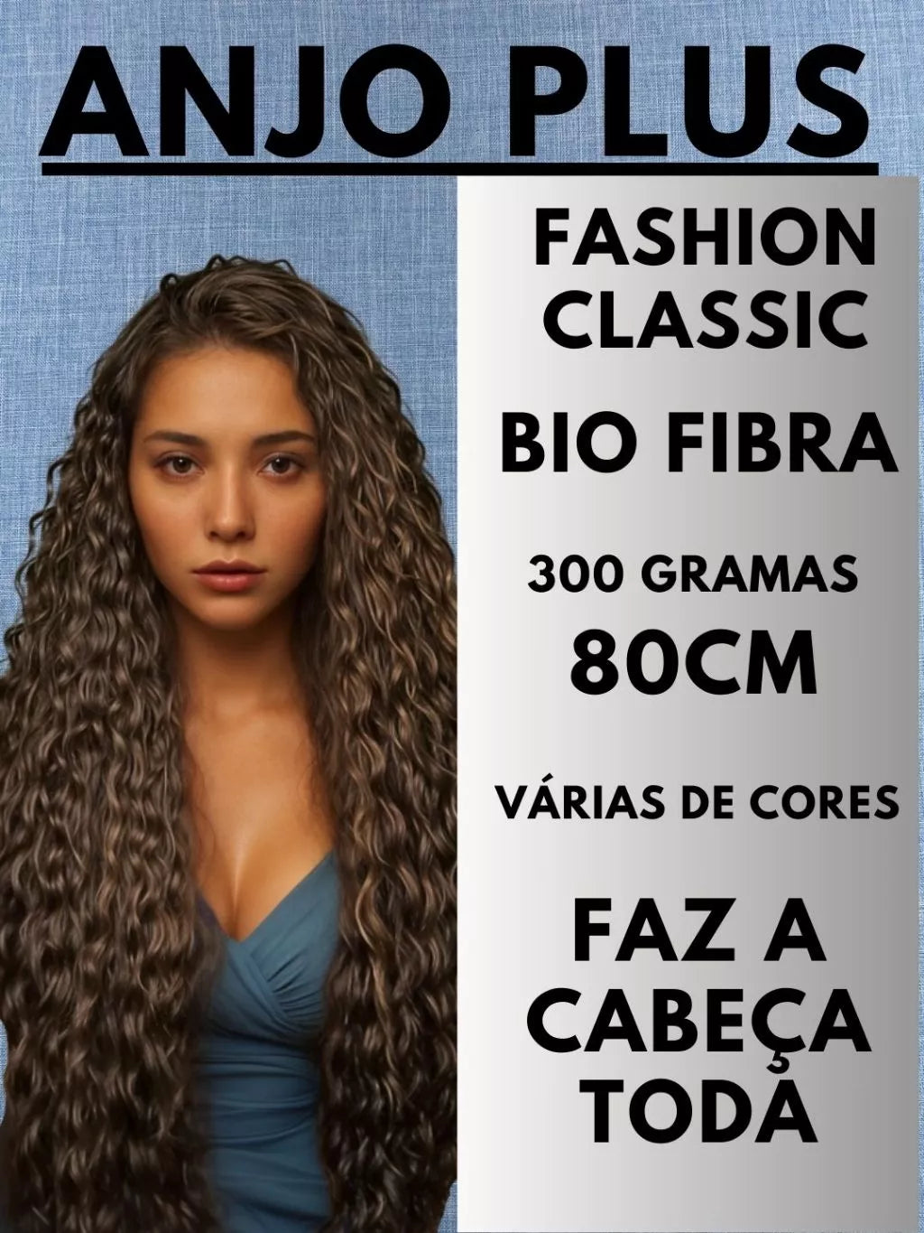 Anjo Plus 80cm FASHION CLASSIC 300g Curly Hair - Bio Fiber