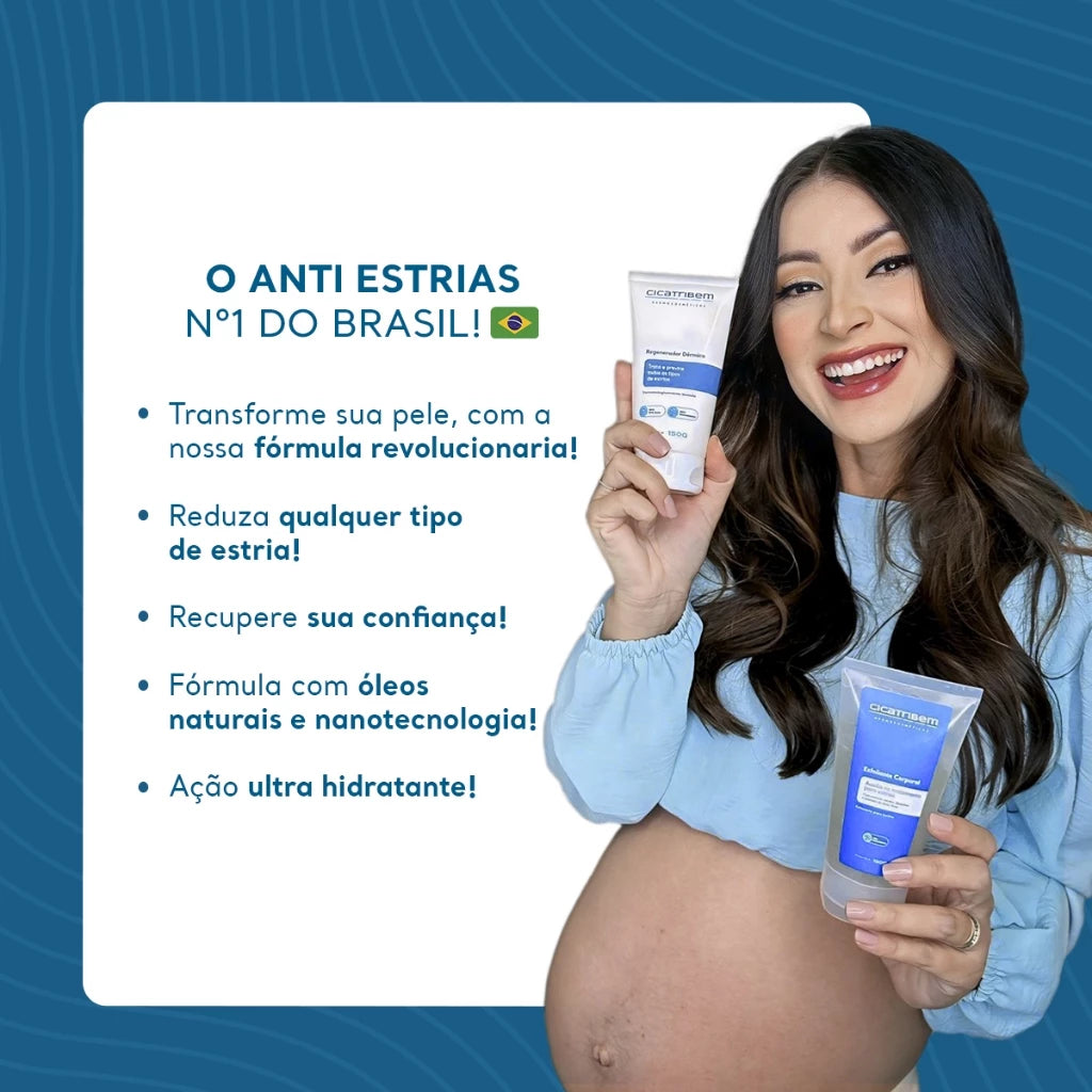 Anti-Stretch Mark Moisturizing Cream Dermal Regenerating 150g - Cicatribem - Stretch Mark Cream