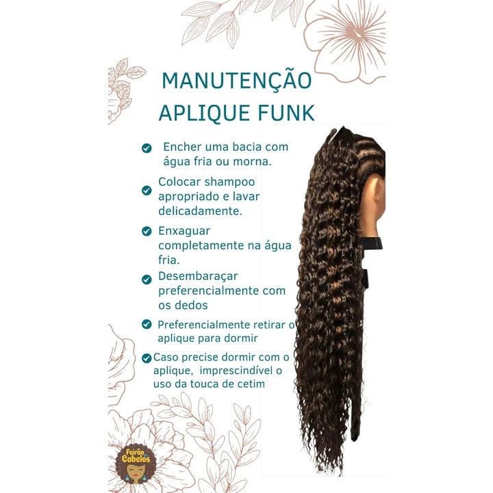 Aplique Rabo De Cavalo Cacheado Bio Fibra Bio Vegetal Funk Fashion Classic 80cm 170g