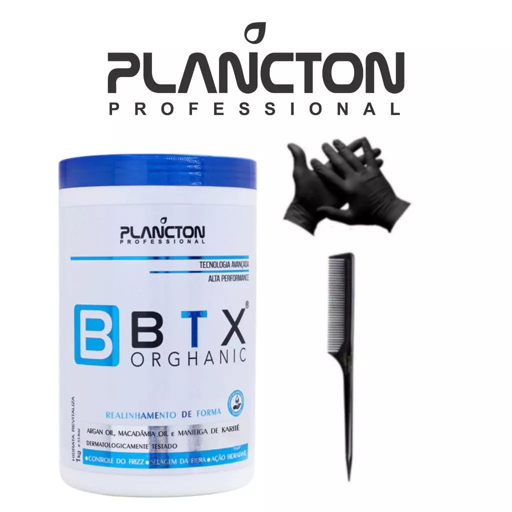 BTX Orghanic Plancton Formaldehyde-Free Volume Reduction 1kg - Nitrile Gloves + Comb and Bowl