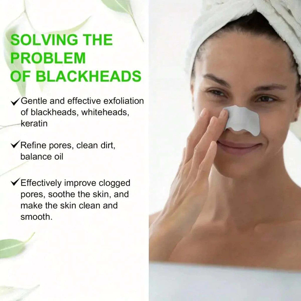 Bamboo Charcoal Blackhead Nose Strips – Deep Pore Cleansing, Acne Removal & Brightening