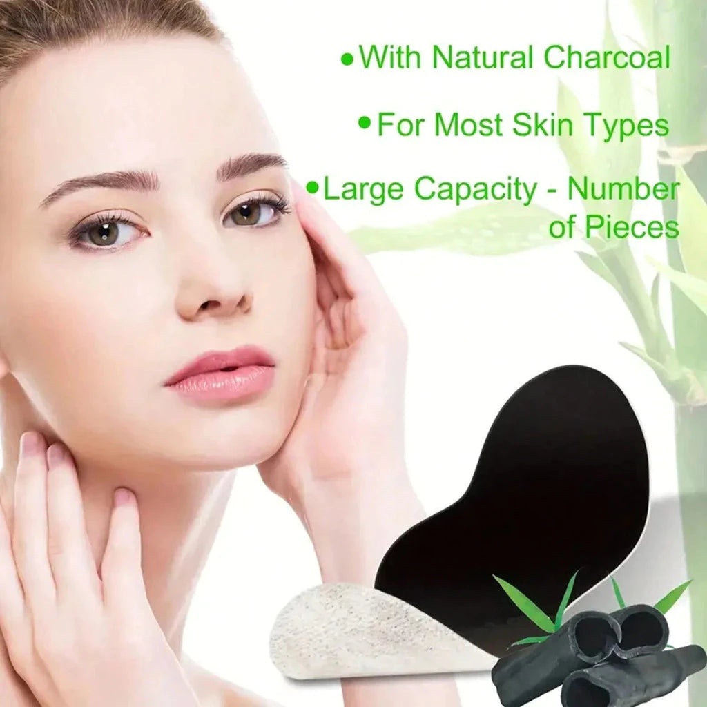 Bamboo Charcoal Blackhead Nose Strips – Deep Pore Cleansing, Acne Removal & Brightening
