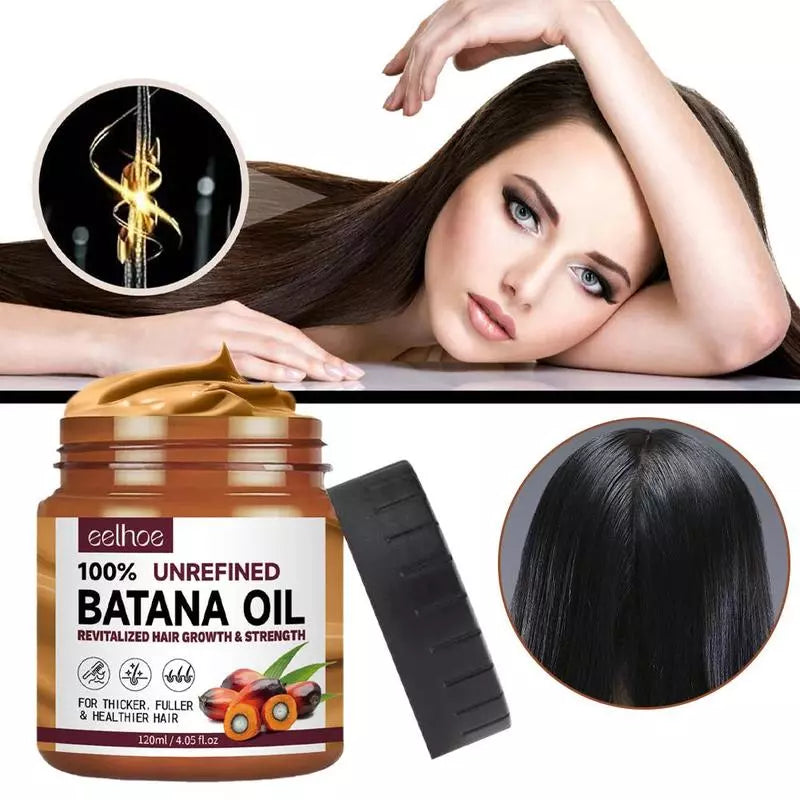 Batana Oil Hair Mask, Treatment for Dry and Frizzy Hair, Repairing Damaged Hair, Improves Bifurcated Hair