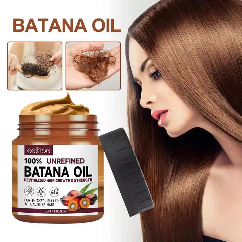 Batana Oil Hair Mask, Treatment for Dry and Frizzy Hair, Repairing Damaged Hair, Improves Bifurcated Hair