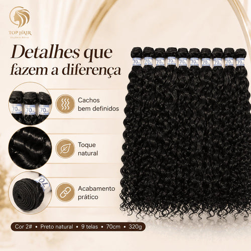 Bio Human Curly Fiber Hair 70cm 9 Screens 320gr Top Hair LISSA