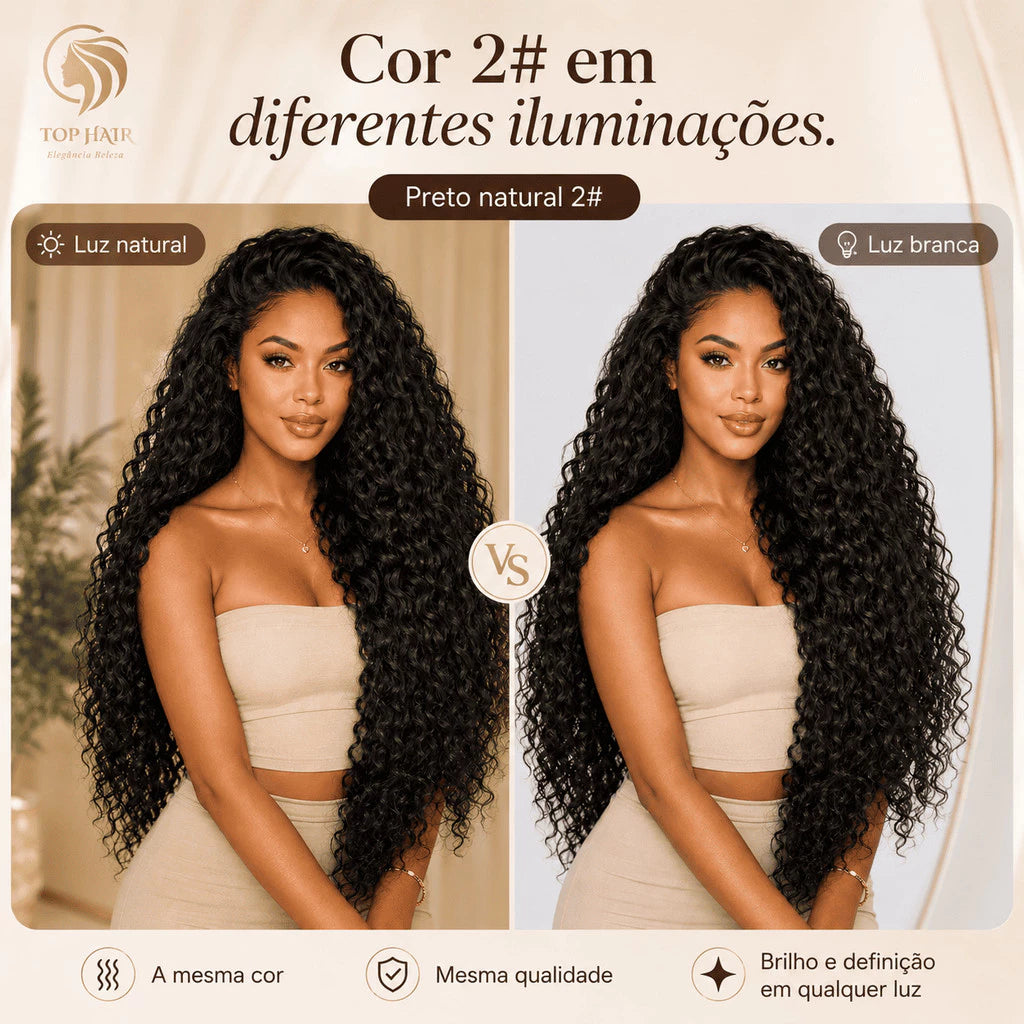Bio Human Curly Fiber Hair 70cm 9 Screens 320gr Top Hair LISSA