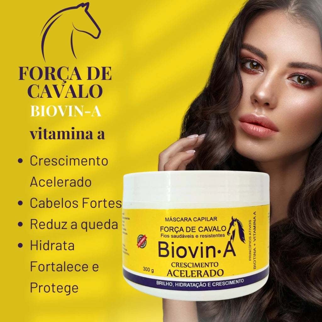 Biovin-A Horse Strength Complete Hair Growth Kit + LA Growth Tonic and Combing Cream