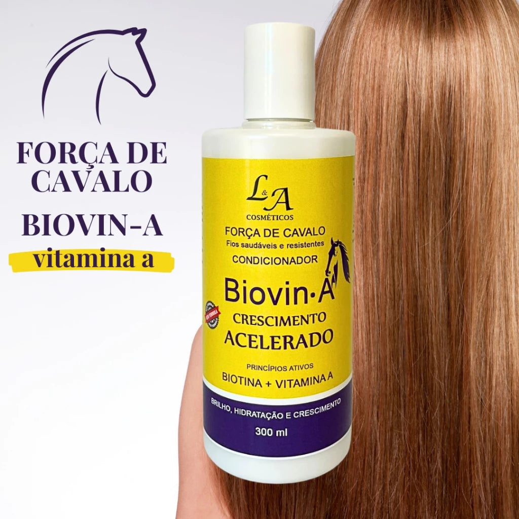 Biovin-A Horse Strength Complete Hair Growth Kit + LA Growth Tonic and Combing Cream