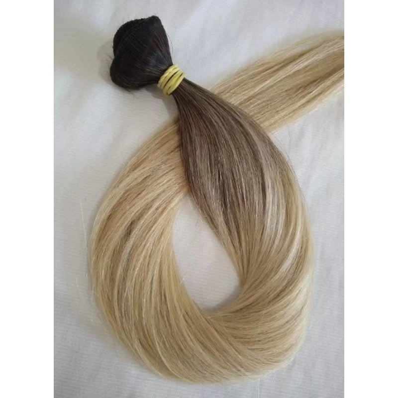 Blonde Human Hair Screen 100g 70cm Mega Hair