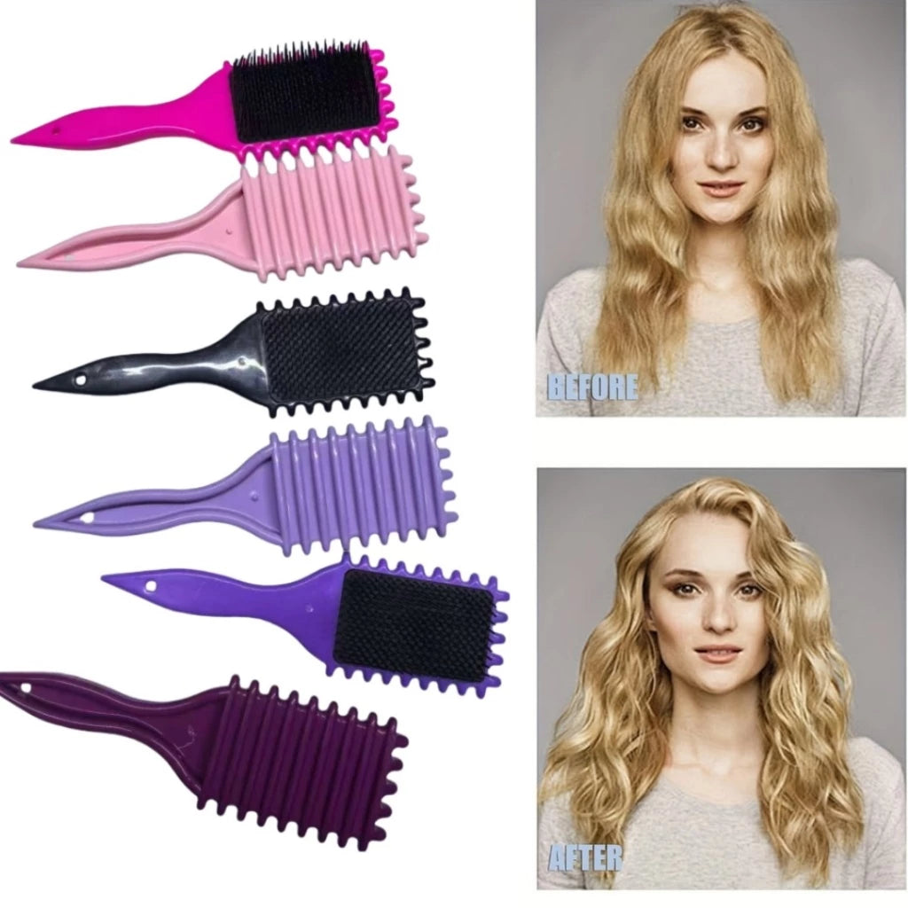 Boar Bristle Hair Brush with Teeth - Reduces Pressure, Separates and Defines Perfect Curls