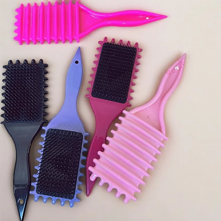 Boar Bristle Hair Brush with Teeth - Reduces Pressure, Separates and Defines Perfect Curls