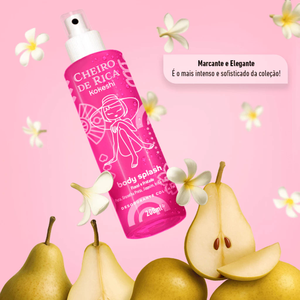 Kokeshi Body Splash Cheiro de Rica N1 200ml – Floral Fruity Fragrance