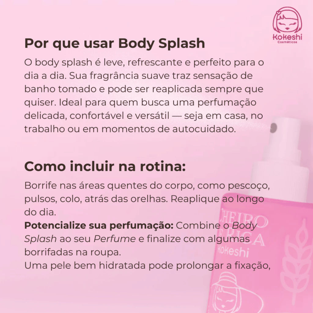 Kokeshi Body Splash Cheiro de Rica N1 200ml – Floral Fruity Fragrance