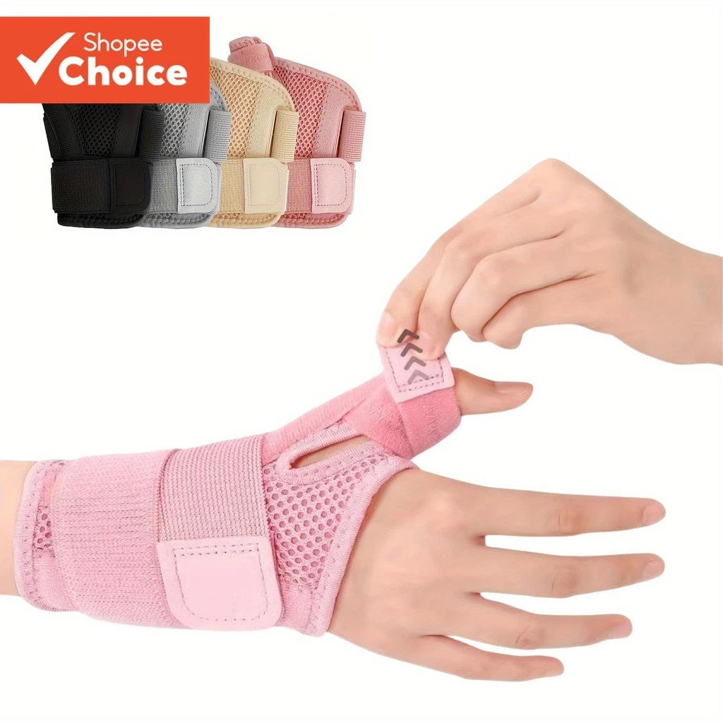Breathable Wrist Support Brace with Flexible Splint for Tendonitis and Arthritis, Adjustable Straps