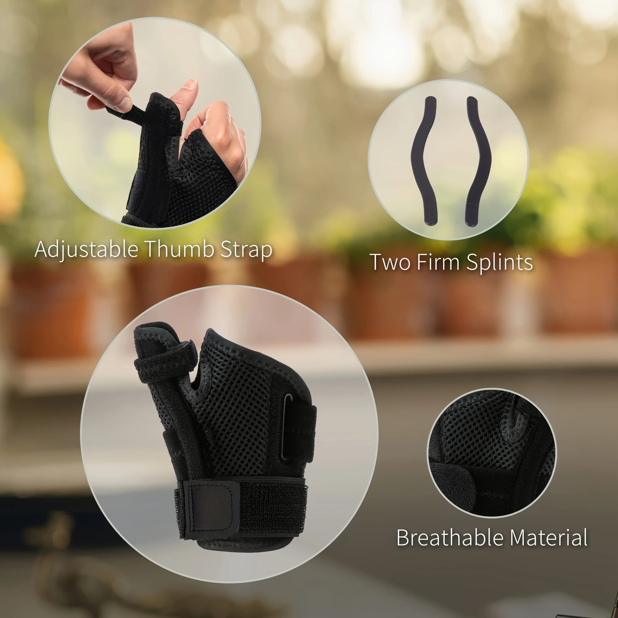 Breathable Wrist Support Brace with Flexible Splint for Tendonitis and Arthritis, Adjustable Straps