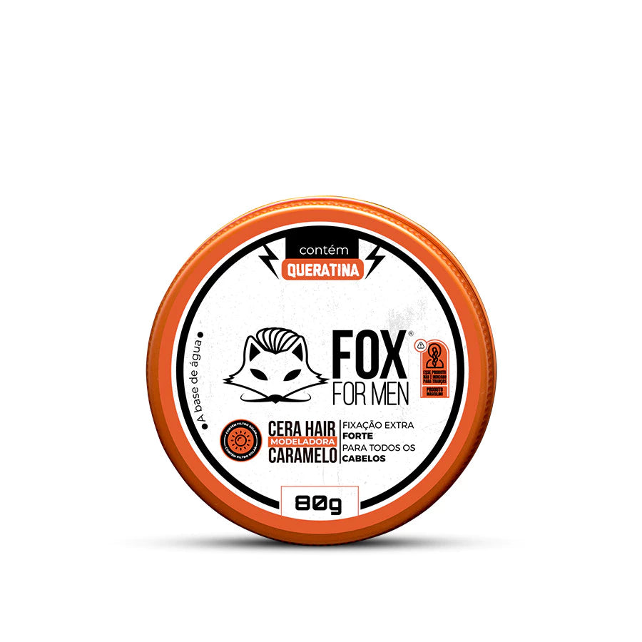 Fox For Men Cera Hair Caramelo 80g – Cera Modeladora Capilar Masculina