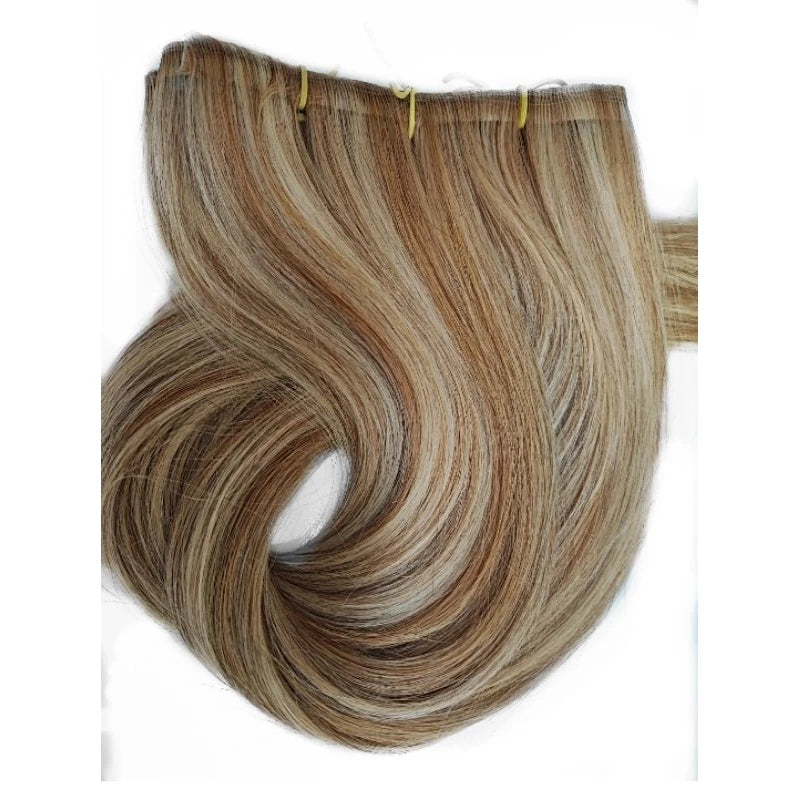 Cabelo Humano Loiro Fita Adesiva 100g 55cm Mega Hair