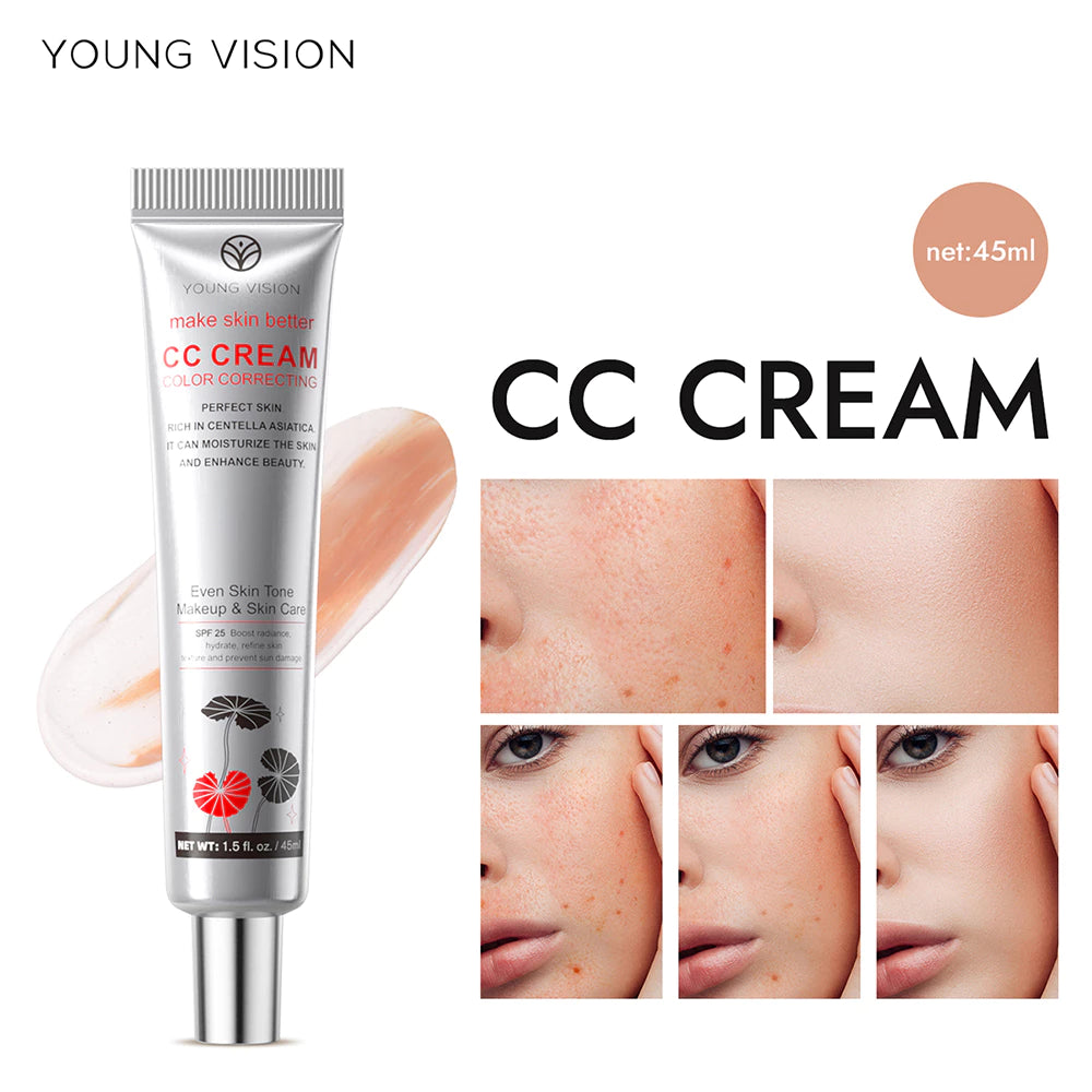 Centella Asiatica CC Moisturizing Cream – Pre-Makeup Concealment, Long Lasting & No Transfer