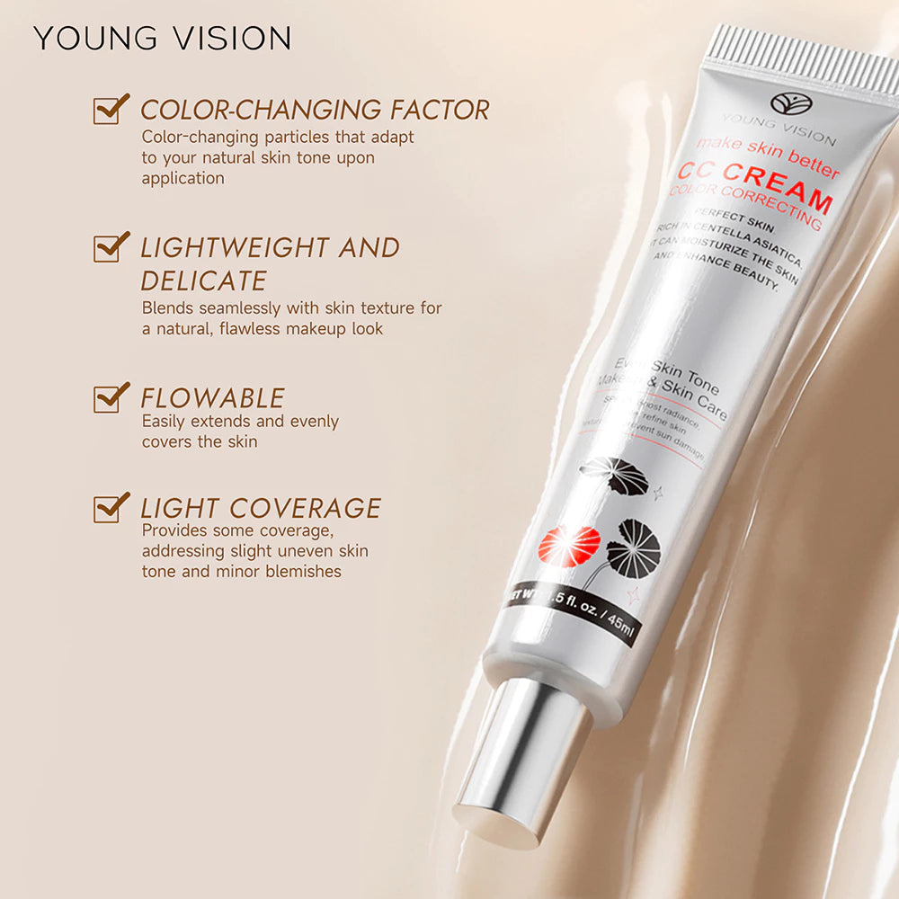 Centella Asiatica CC Moisturizing Cream – Pre-Makeup Concealment, Long Lasting & No Transfer