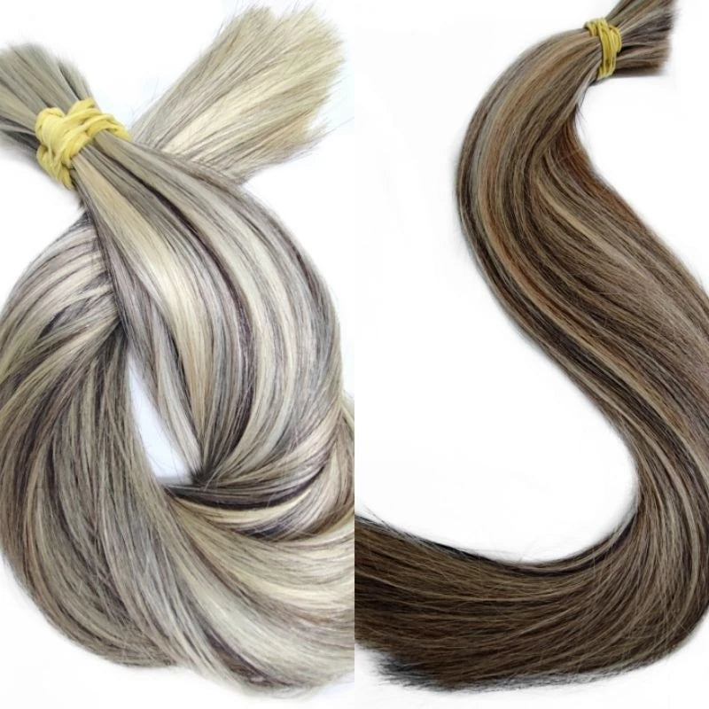 Clean Blonde Mechado Human Hair 30g to 100g Size 75cm Mega Hair Full Ends