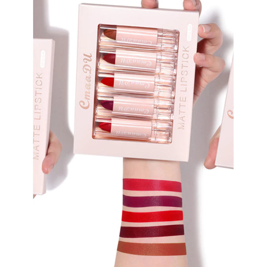 CmaaDu Set of 5 Matte Lip Gloss – Moisturizing & Long-Lasting Lipsticks