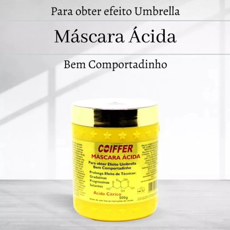 Coiffer Acid Mask for Straight Hair for Longer Hair 500g