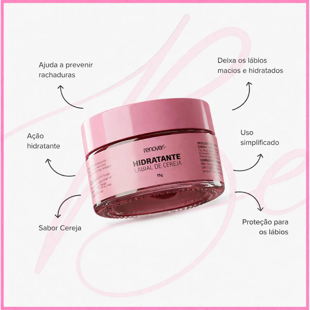 Renova Be Collagen 216g with Verisol & Hyaluronic Acid + Cherry Lip Moisturizer