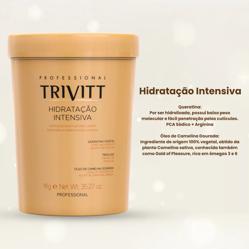 Combo 4 Produtos - Trivitt Itallian Color Mascara 1kg Shampoo Fluido e Reparador
