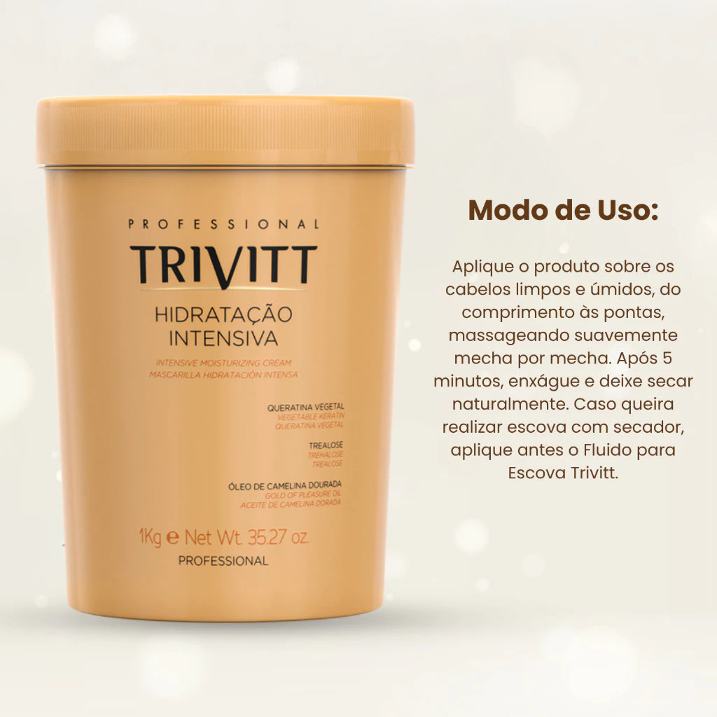 Combo 4 Produtos - Trivitt Itallian Color Mascara 1kg Shampoo Fluido e Reparador