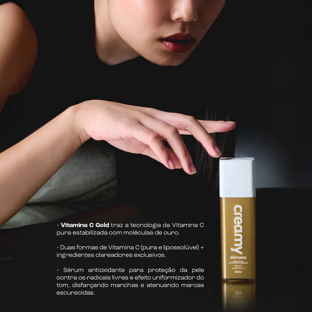 Creamy Skincare Vitamina C Gold Pura – Sérum Antioxidante 30ml