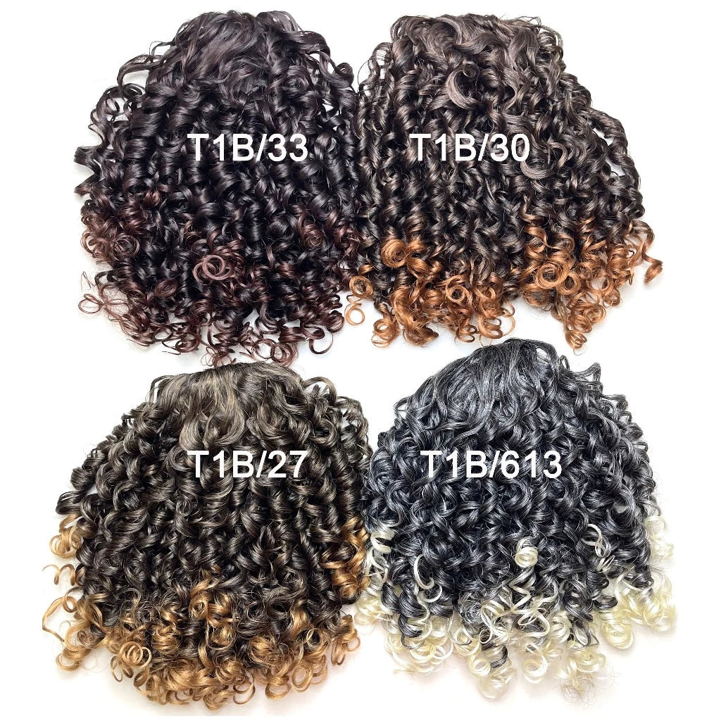 Curly Hair Short Ponytail Wig With Puff Adjustments 45cm Fashion You 002