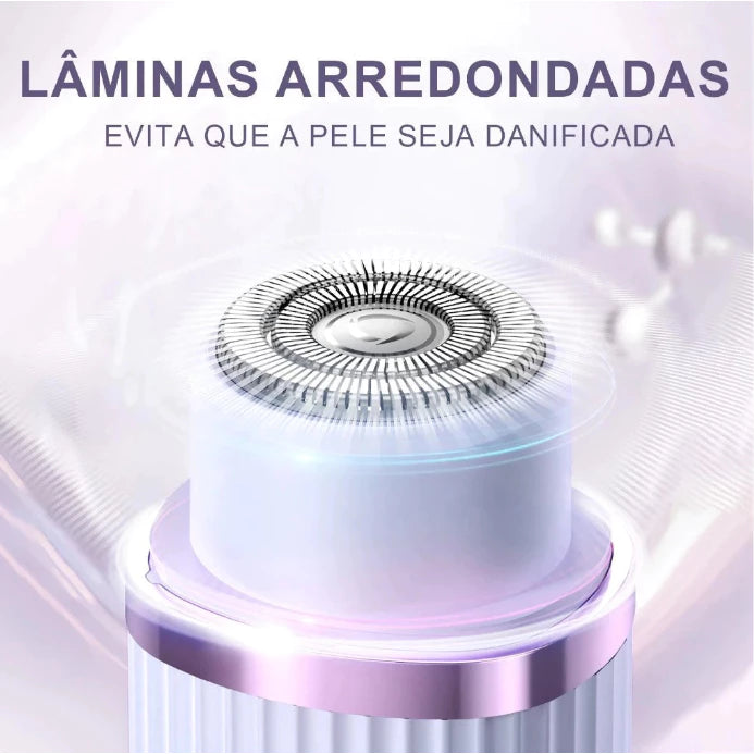 Electric Epilator with Double Razor Care and Delicateness with Your Skin, Rechargeable with Advanced Painless Technology
