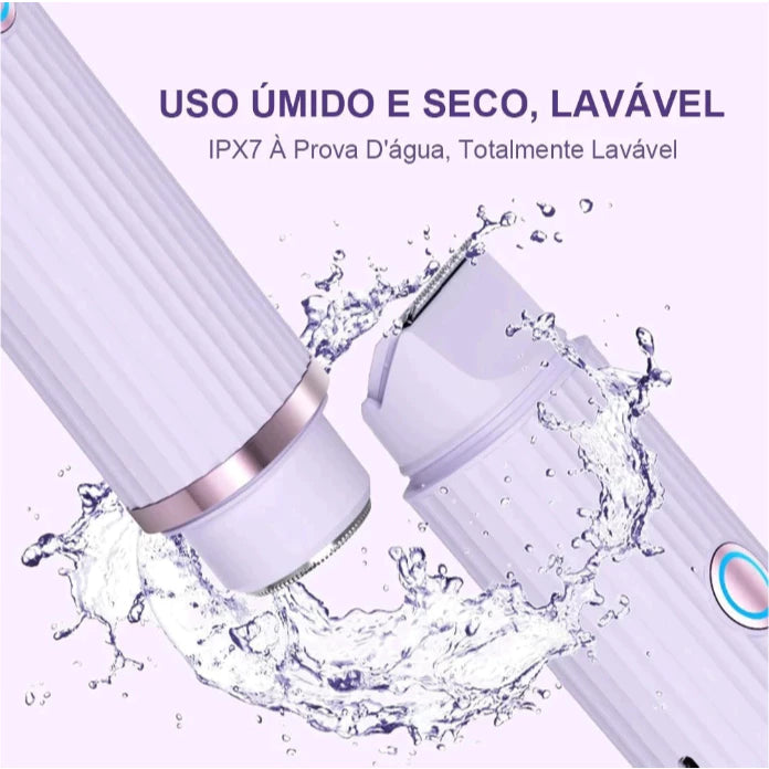 Electric Epilator with Double Razor Care and Delicateness with Your Skin, Rechargeable with Advanced Painless Technology