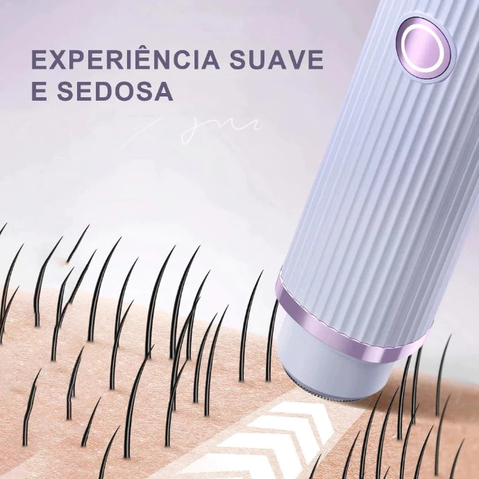 Electric Epilator with Double Razor Care and Delicateness with Your Skin, Rechargeable with Advanced Painless Technology