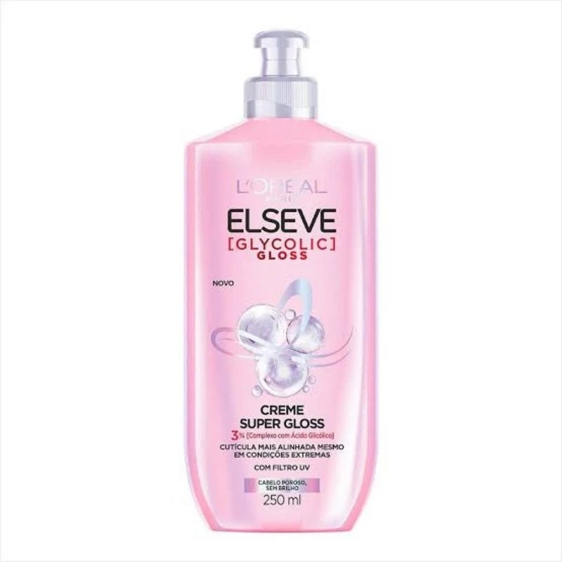 Elseve Glycolic Gloss Kit Shampoo 200ml + Conditioner 200ml + Mask 300g + Leave-in Cream 250ml